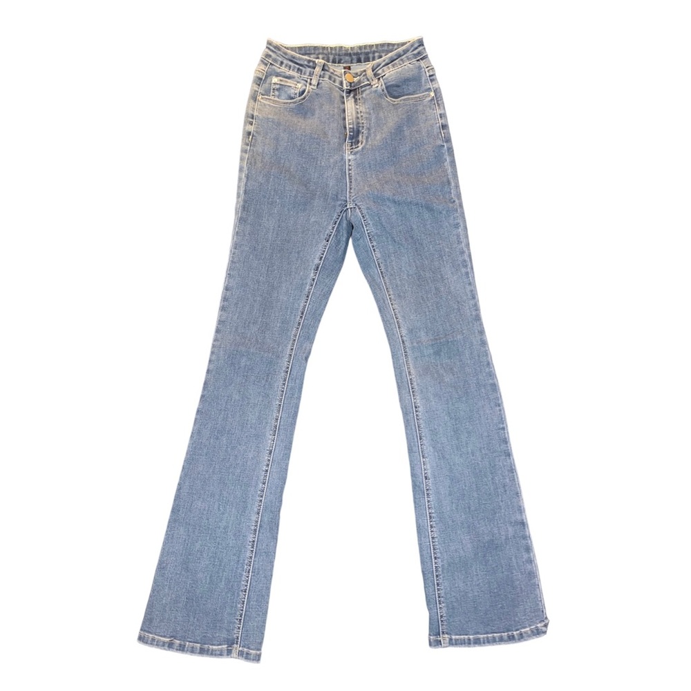 Light Blue Flare Jeans No Rips